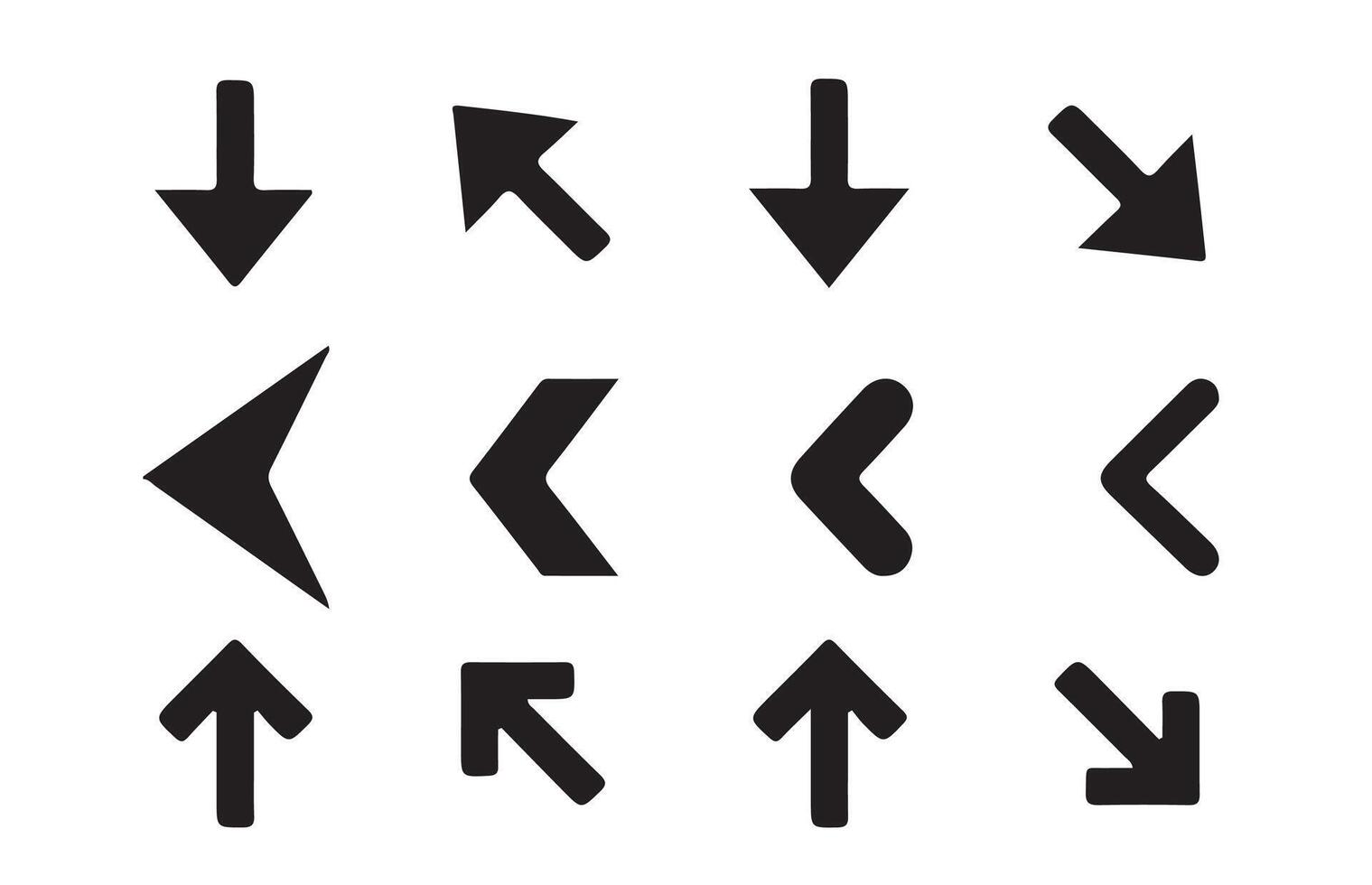 Collection different arrows sign. Arrow icon set. illustration eps 10 vector