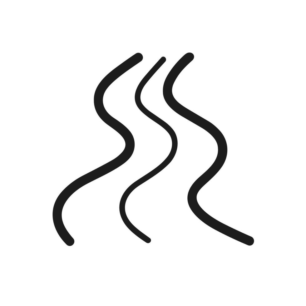 Minimalist Outline Flowing Stream Line Graphic Element River Illustration vector