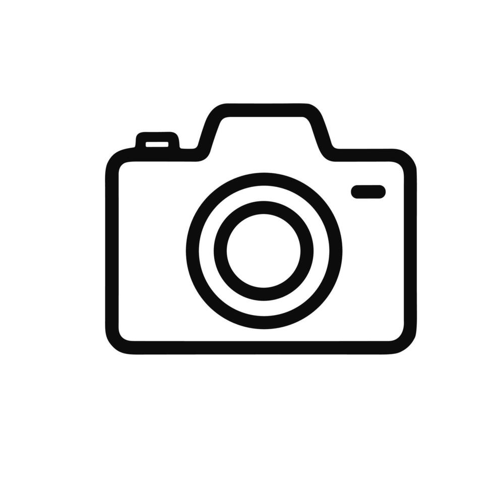 Simple Outline Camera Device Photography Equipment Symbol Icon Design vector