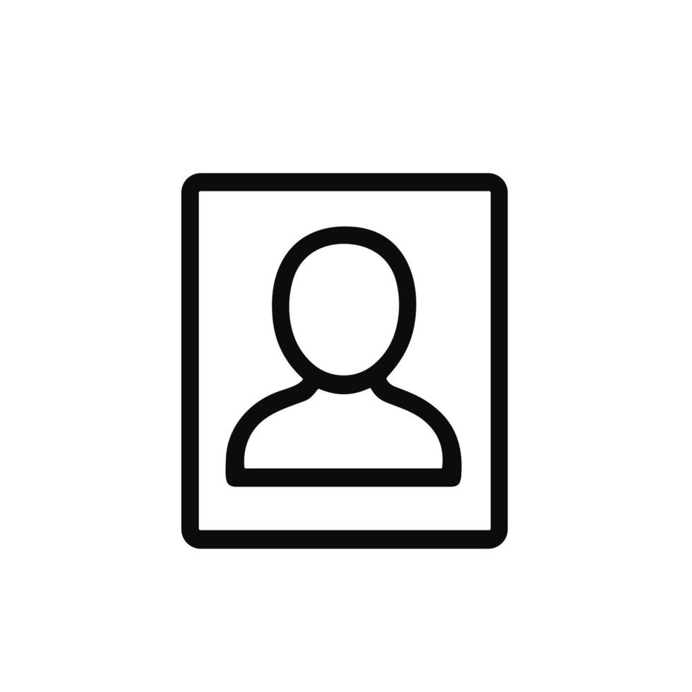 Minimalist Line Drawing Person Portrait Avatar Profile User Account Icon vector