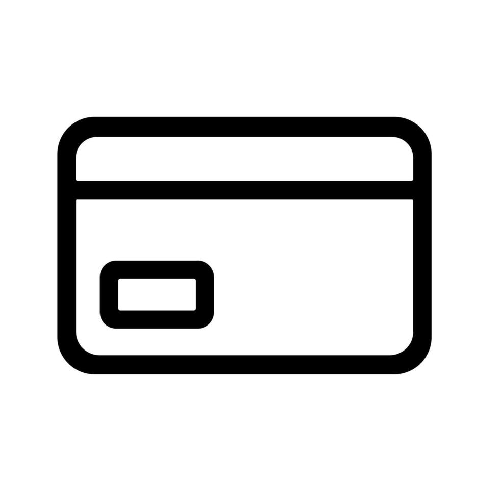 Minimalist Outline Credit Card Payment Method Finance Icon Design vector