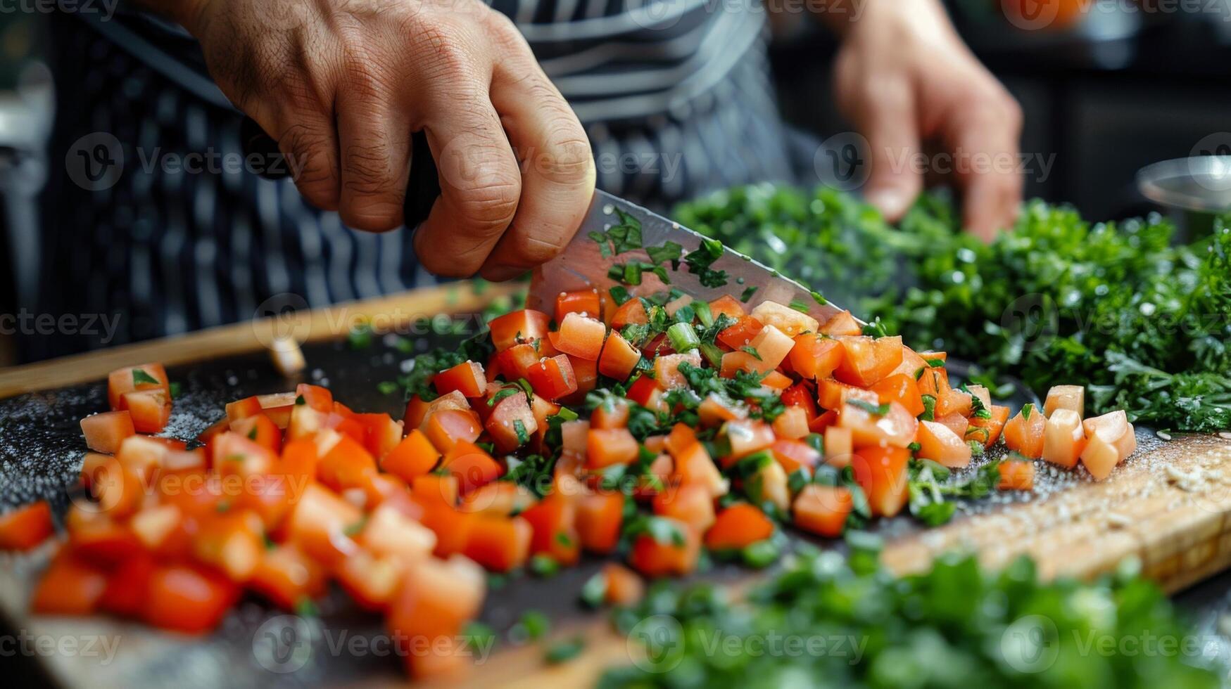 Healthy Lifestyle concept healthy eating. Cooking at kitchen . photo