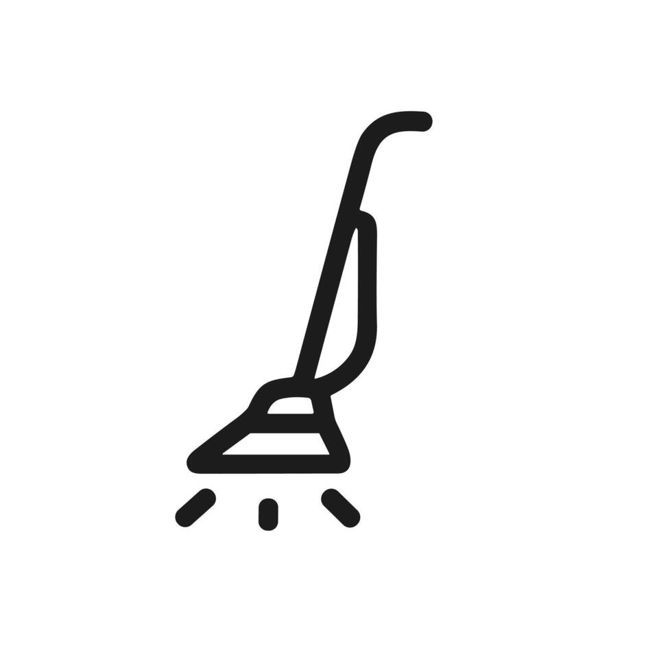 Simple Line Art Vacuum Cleaner Home Appliance Cleaning Icon Symbol vector