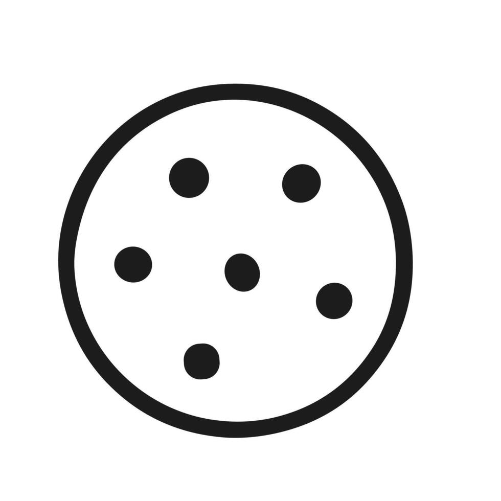 Simple Line Circle with Dots Inside Design Element Illustration vector