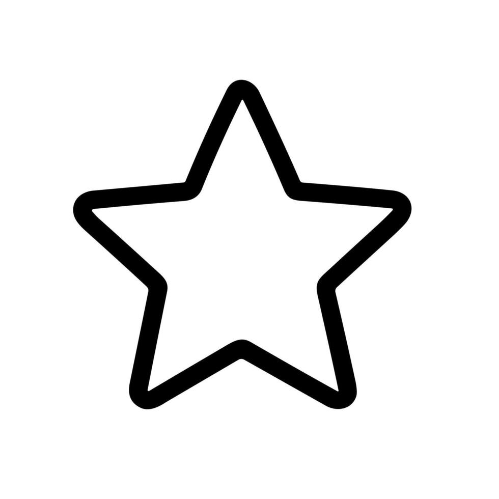 Simple Handdrawn Star Shape Outline Design Element Decorative Graphics vector