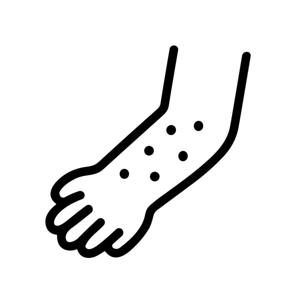 Simple Handdrawn Forearm Rash Skin Problem Healthcare Medical Illustration vector