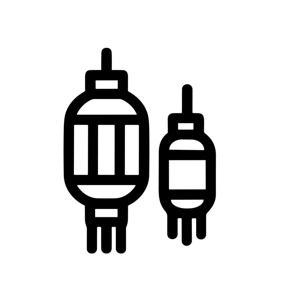 Simple Outline Asian Lantern Decoration Celebration Element Icon Illustration vector