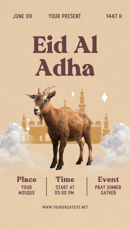 brown eid al adha ramadan social media story template