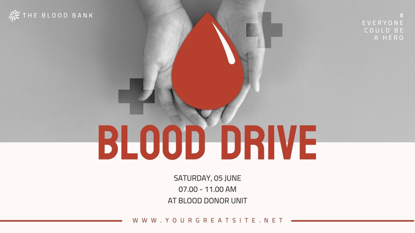 Blood Drive Twitter Post template