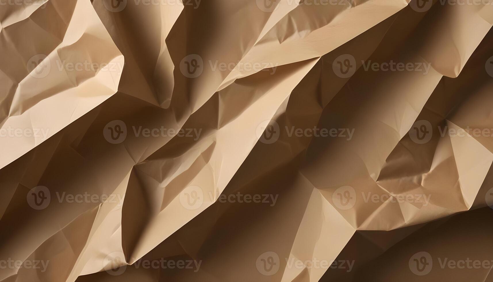 Abstract background of crumpled paper with soft shadows and subtle textures creating depth. photo