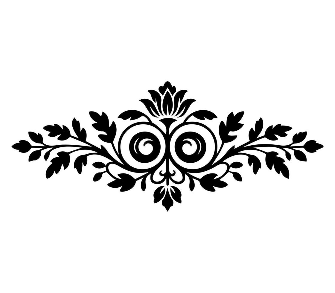 Abstract black floral seamless pattern illustration vector