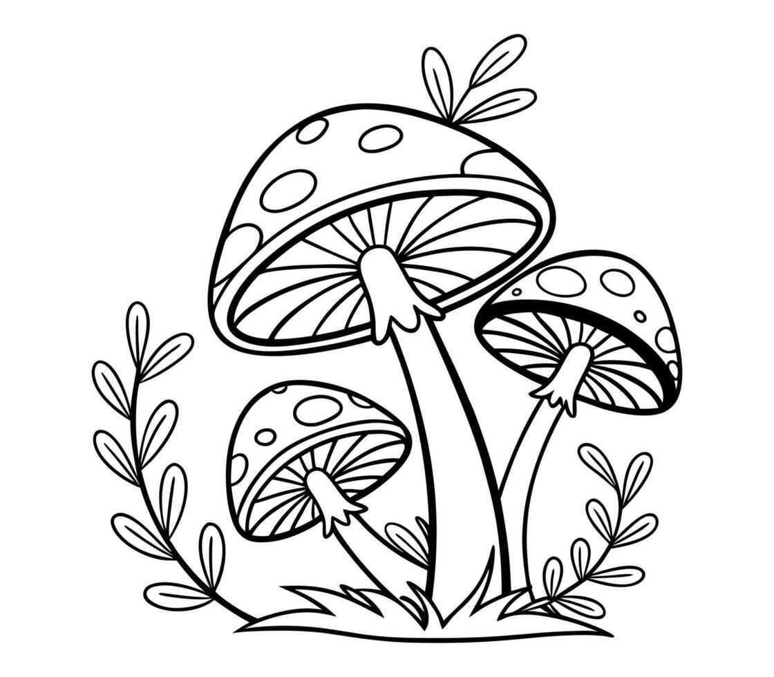 Black and white floral illustration, a beautiful nature pattern with leaves vector