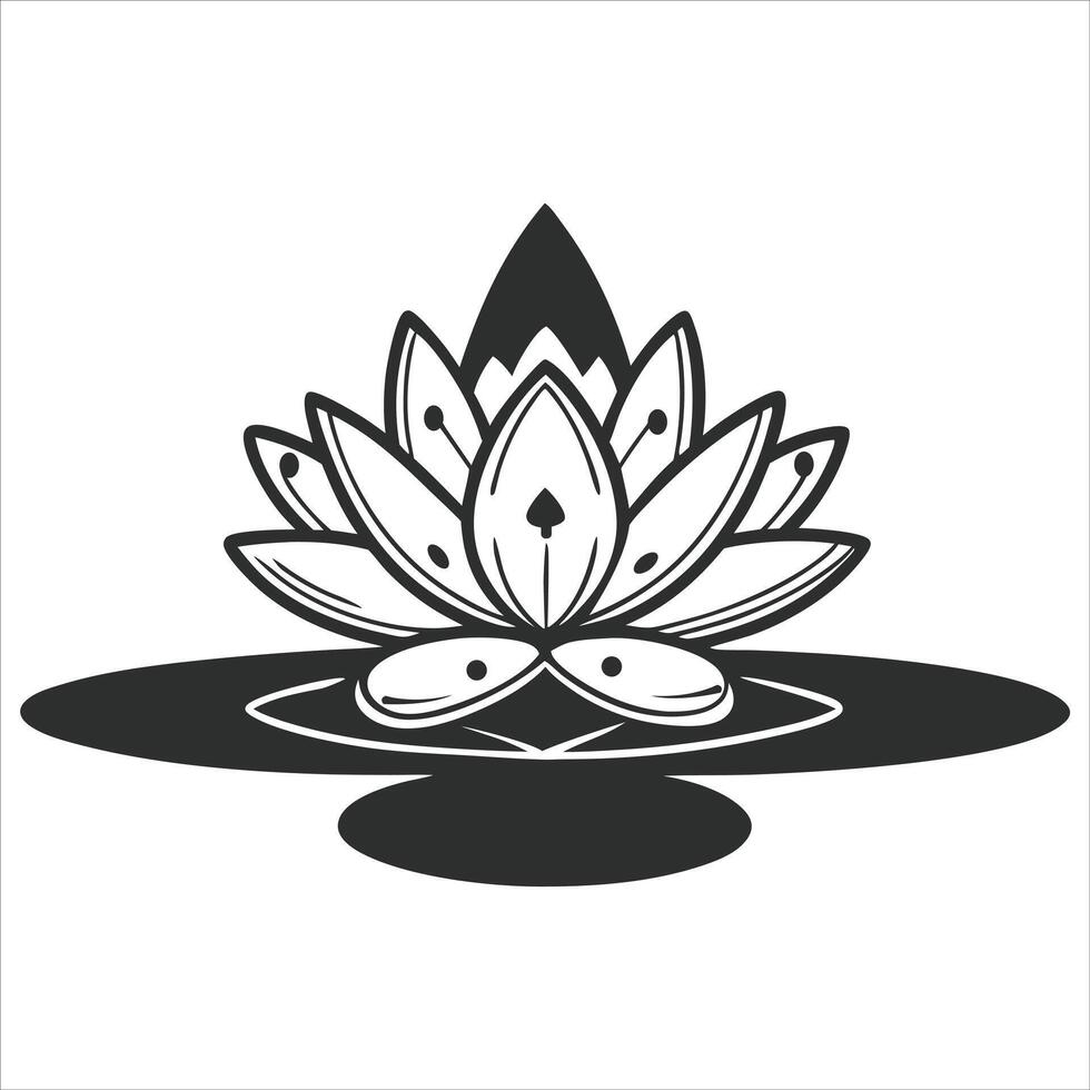 This is a illustration of a beautiful lotus flower, isolated with a floral design vector