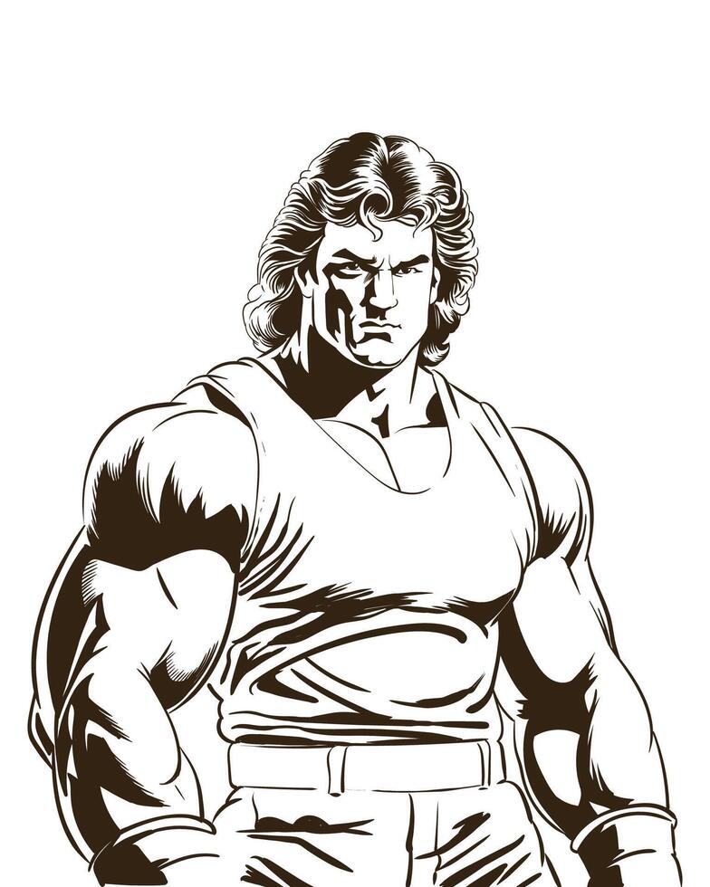 The hulk in black and white vector