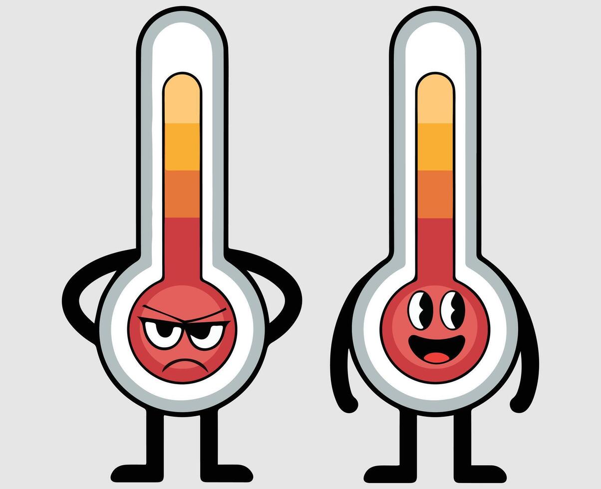 Cartoon Thermometer Art vector
