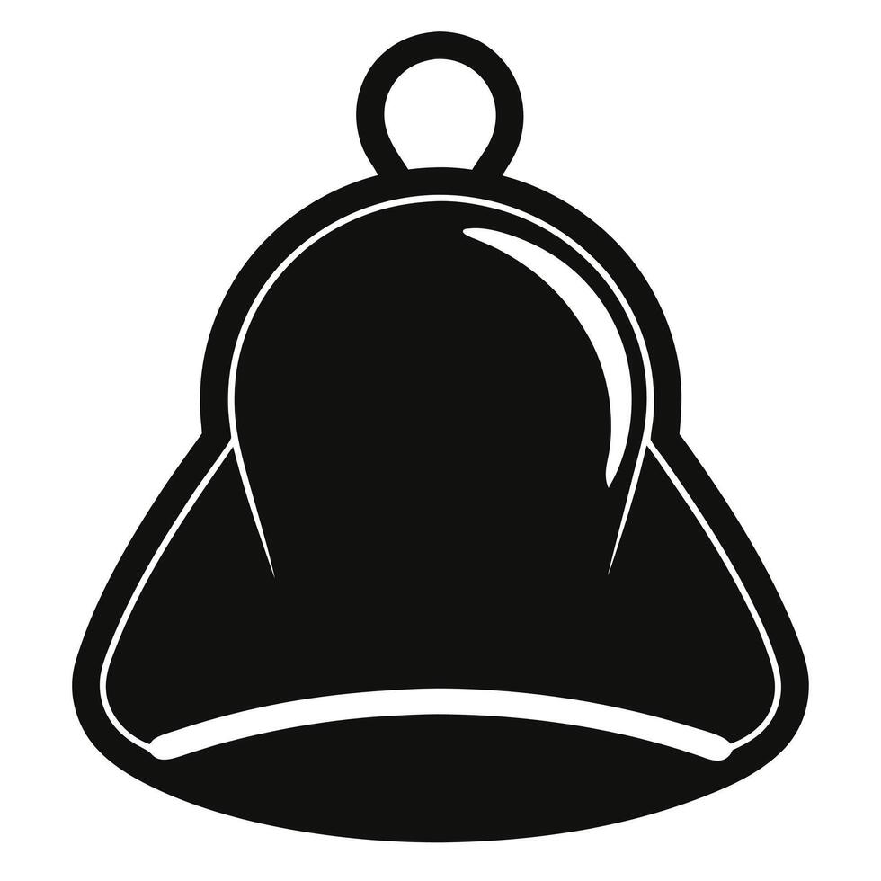 A black and white illustration of a bell vector