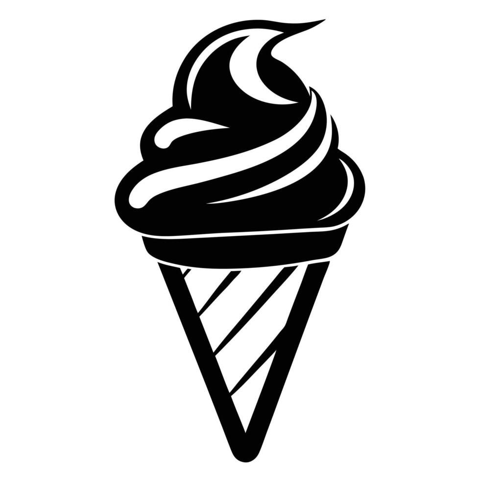 Ice cream cone icon vector
