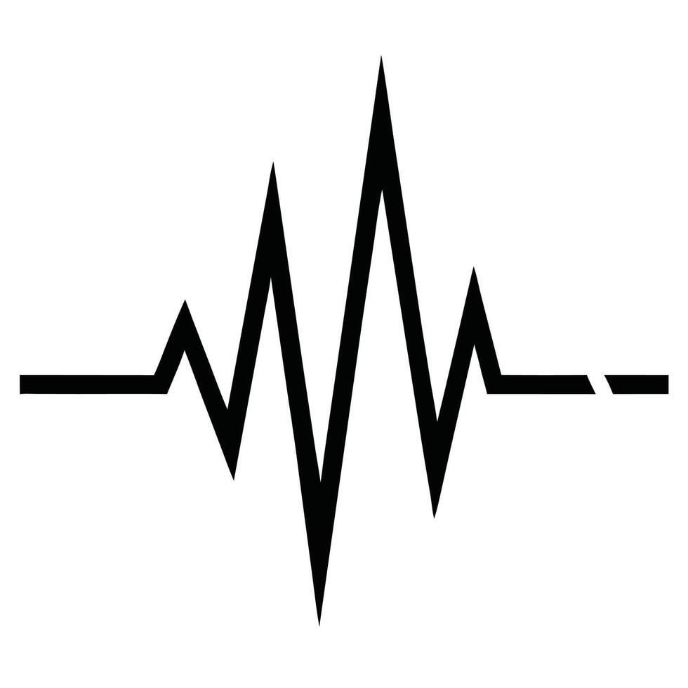 An icon of a heartbeat on a white background vector