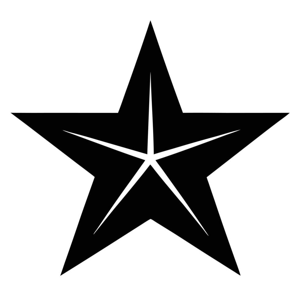 A black star on a white background vector