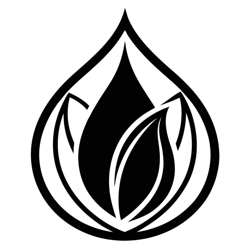 A black and white logo for a company called water vector