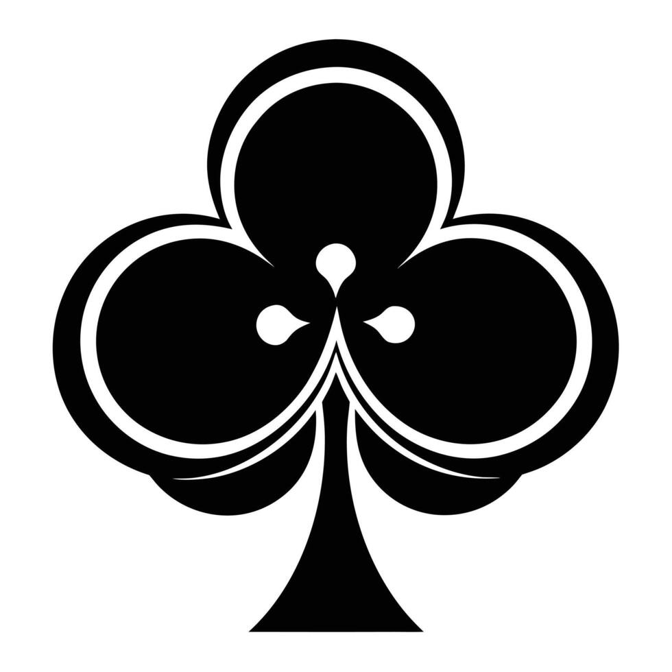 A black and white image of a four of spades vector