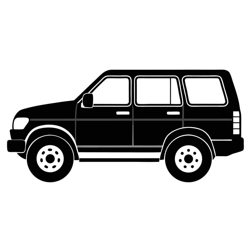 Black suv icon vector