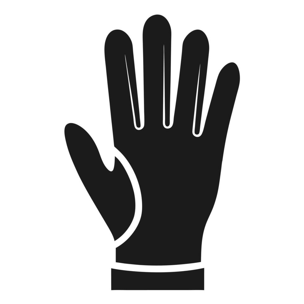A black glove icon on a white background vector