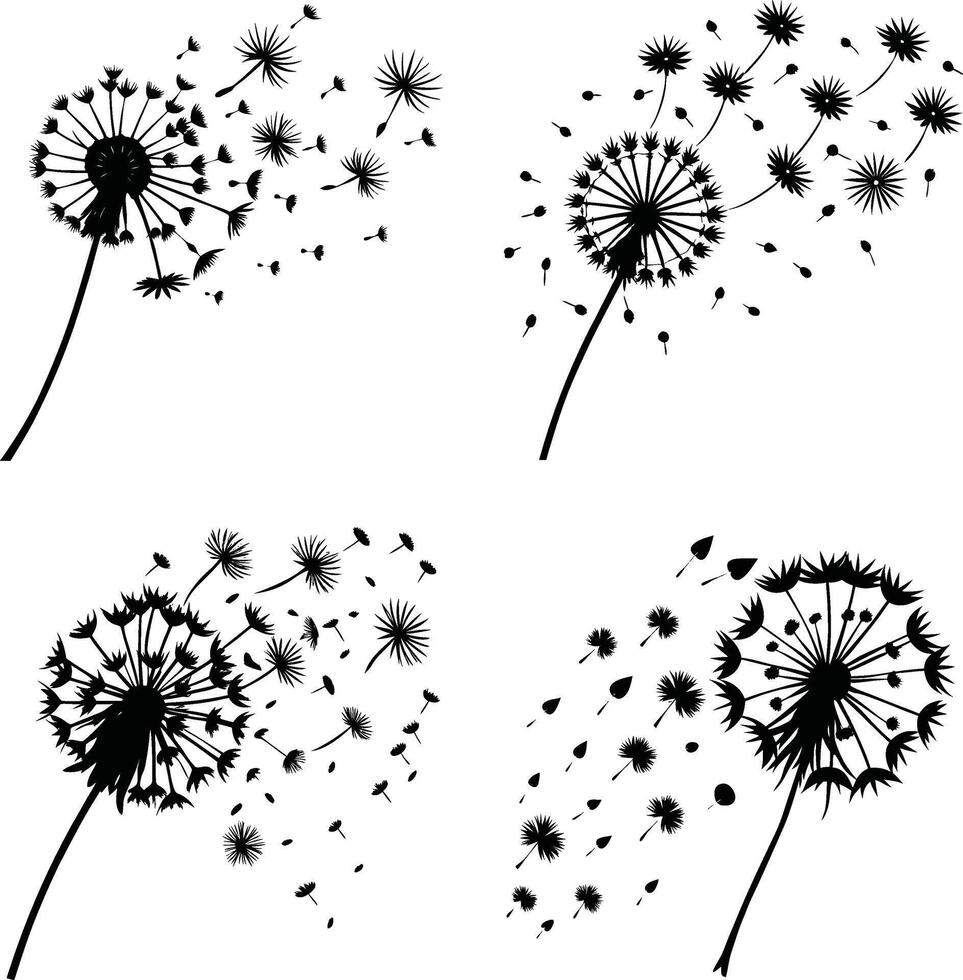 Flower Silhouette Pack vector