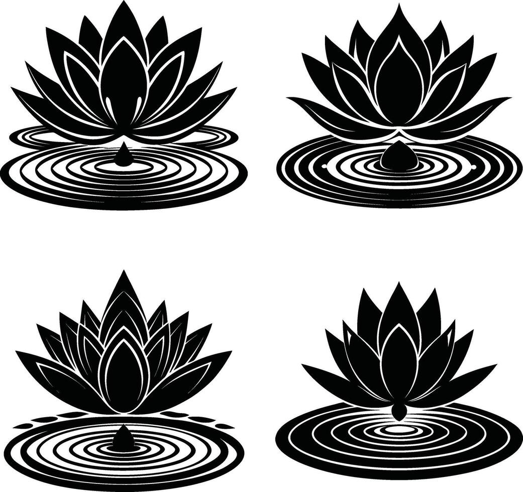 Lotas silhouette black vector