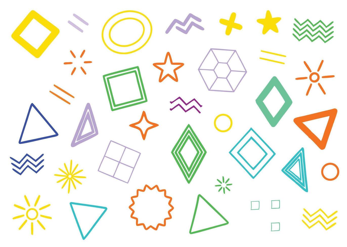 Seamless geometric pattern set with web and business communication icons vector