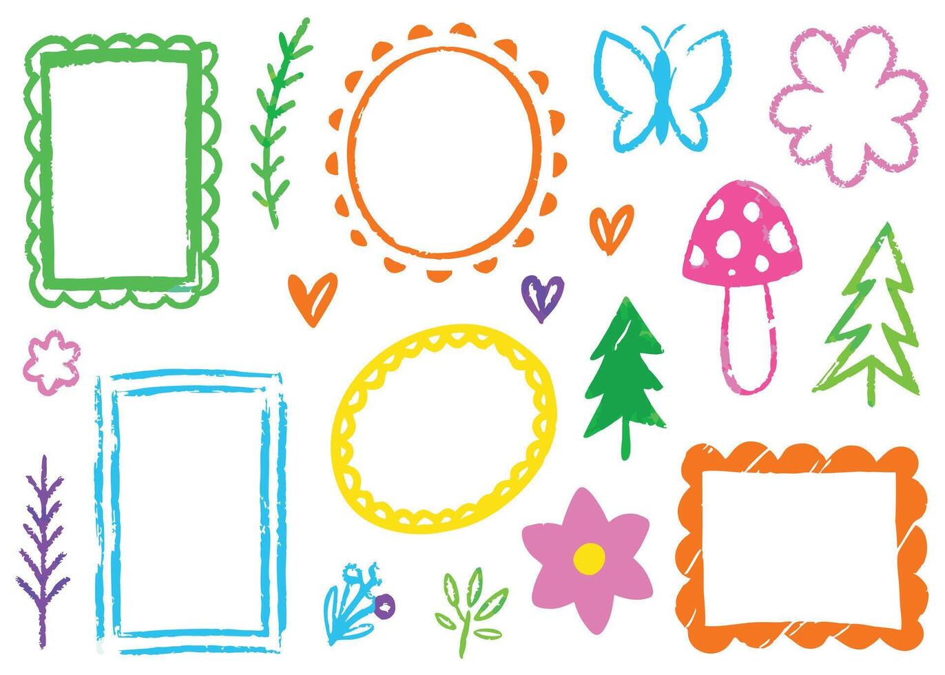 A vibrant collection of Easter eggs with decorative frames and vintage design elements perfect for cards or scrapbook invitations vector