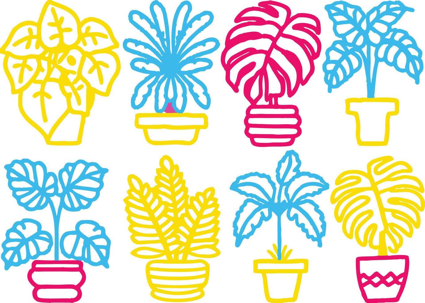 Colorful flower icon set, a seamless summer celebration pattern design vector