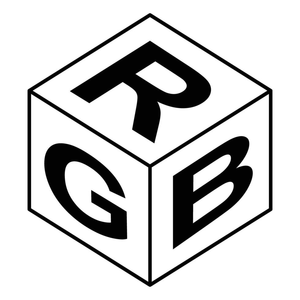 RGB icon. Rgb and Cmyk icon on white background vector