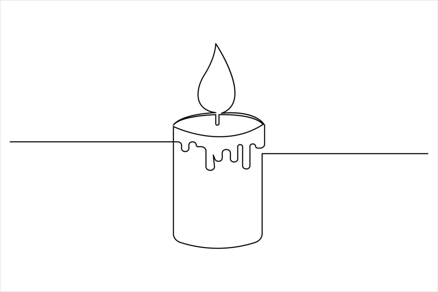 Single minimalist candle shape vector