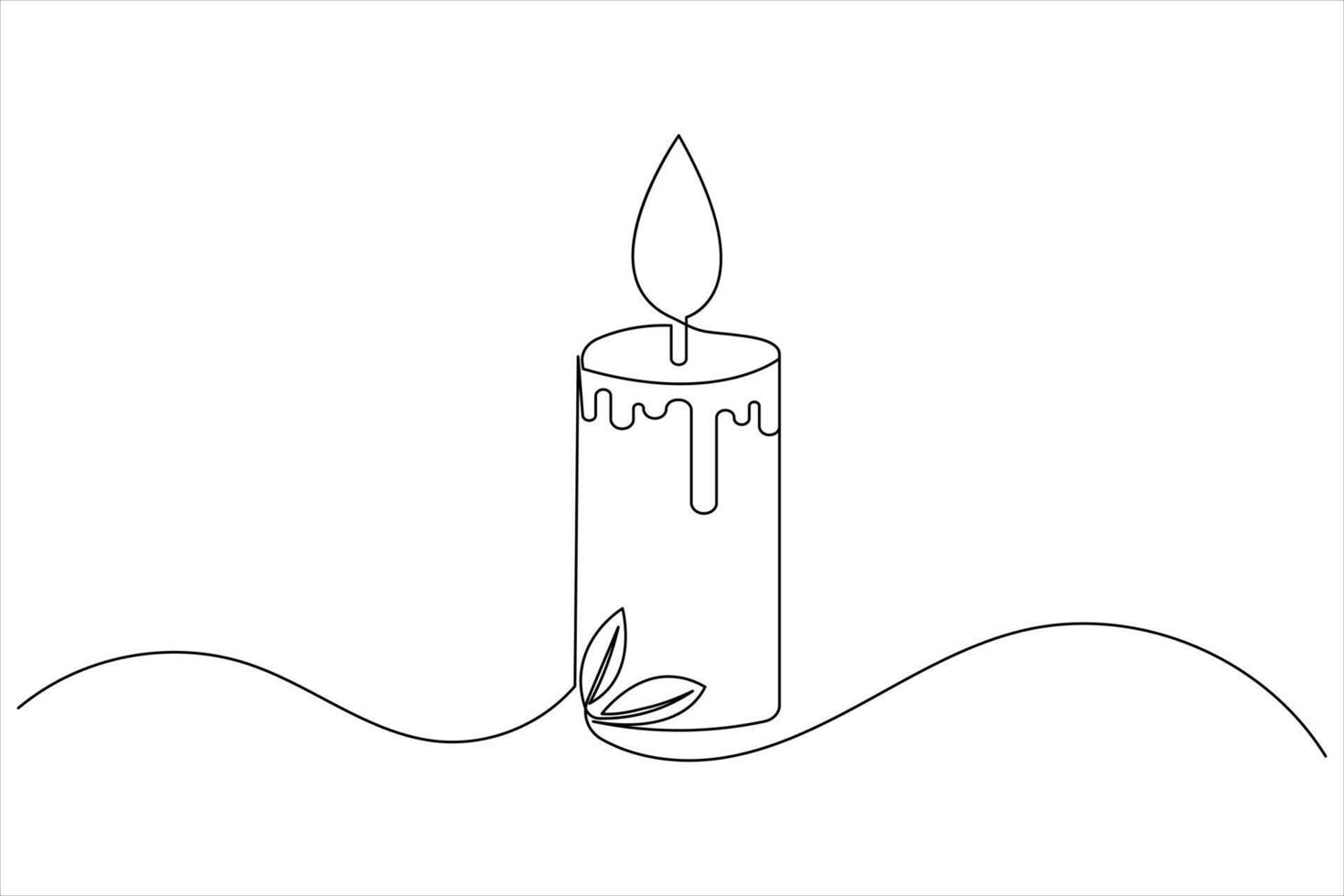 Abstract candle in clean design vector