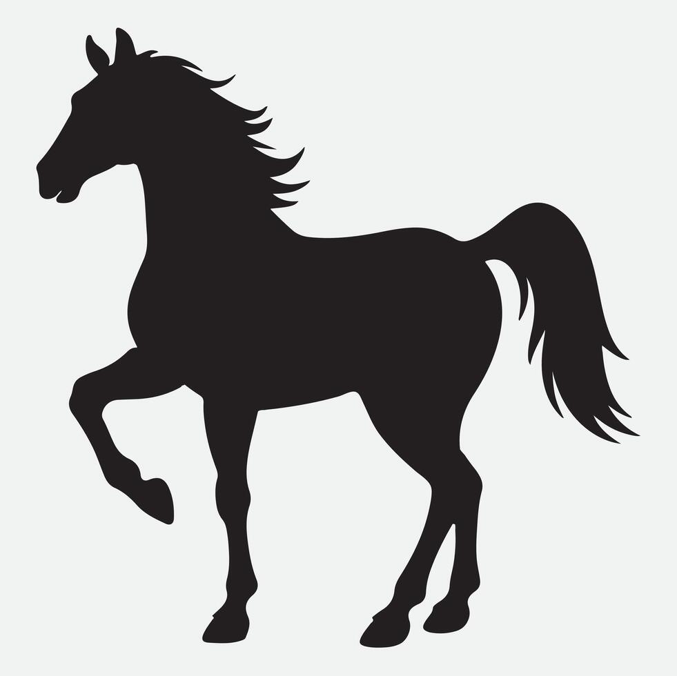 Horse silhouette icon art vector