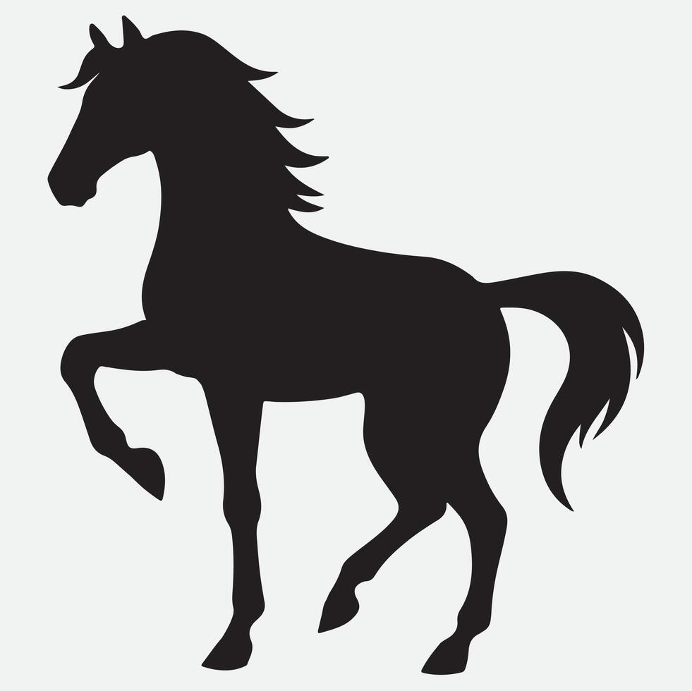 Horse silhouette icon vector