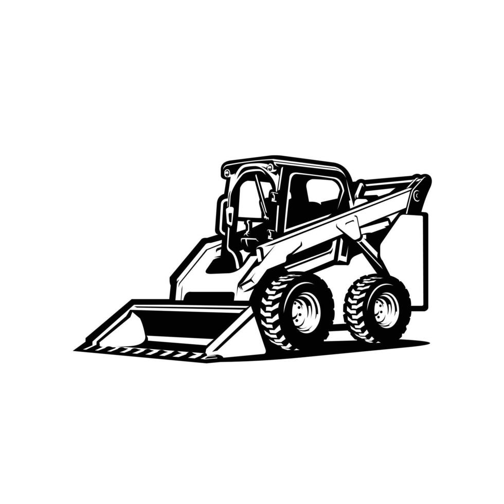 Skid Steer Loader Icon Illustration Stock Isolated vector