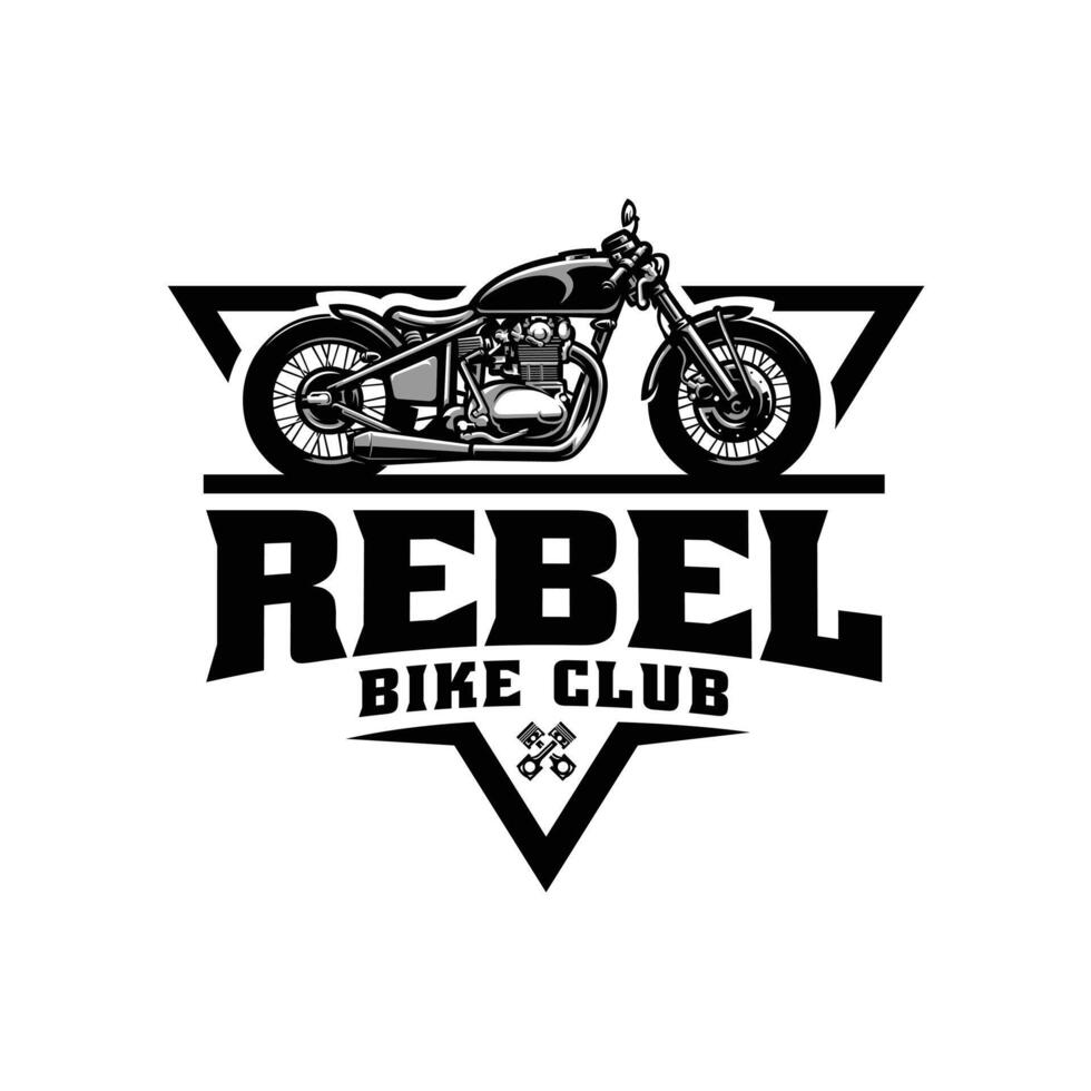 Custom Motorcycle Club Logo Design Isolated. Ready made logo template set isolated vector