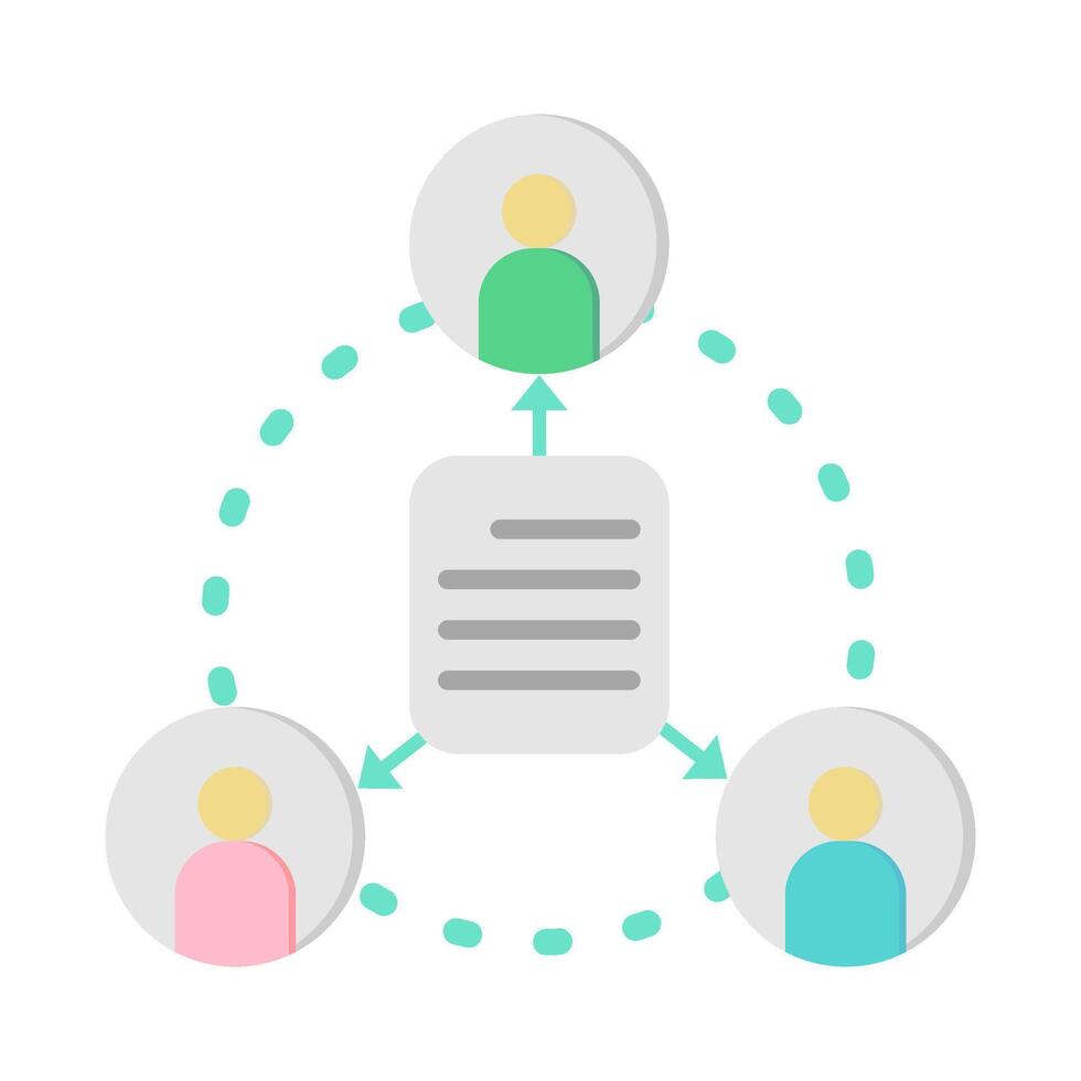 Data sharing icon on white background. vector