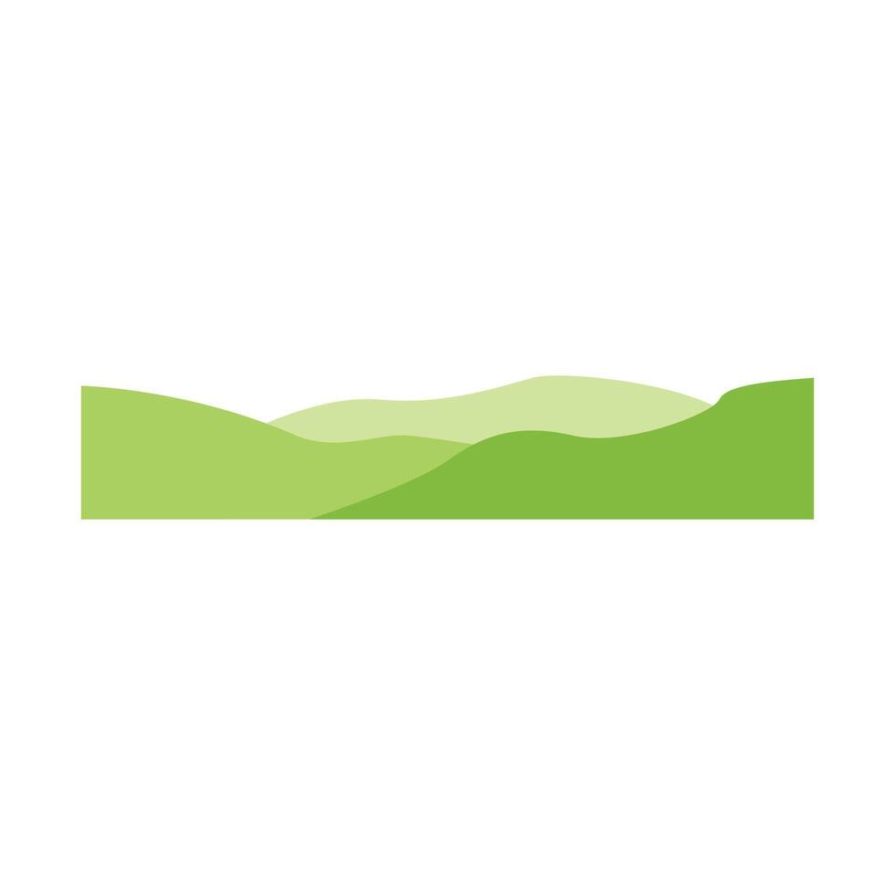 Fresh Green Wave Border Wavy design element. Decor for brochure, banner, and flyer. Fluid, color wave, curve smooth line. . Triple Wave Border Elements vector