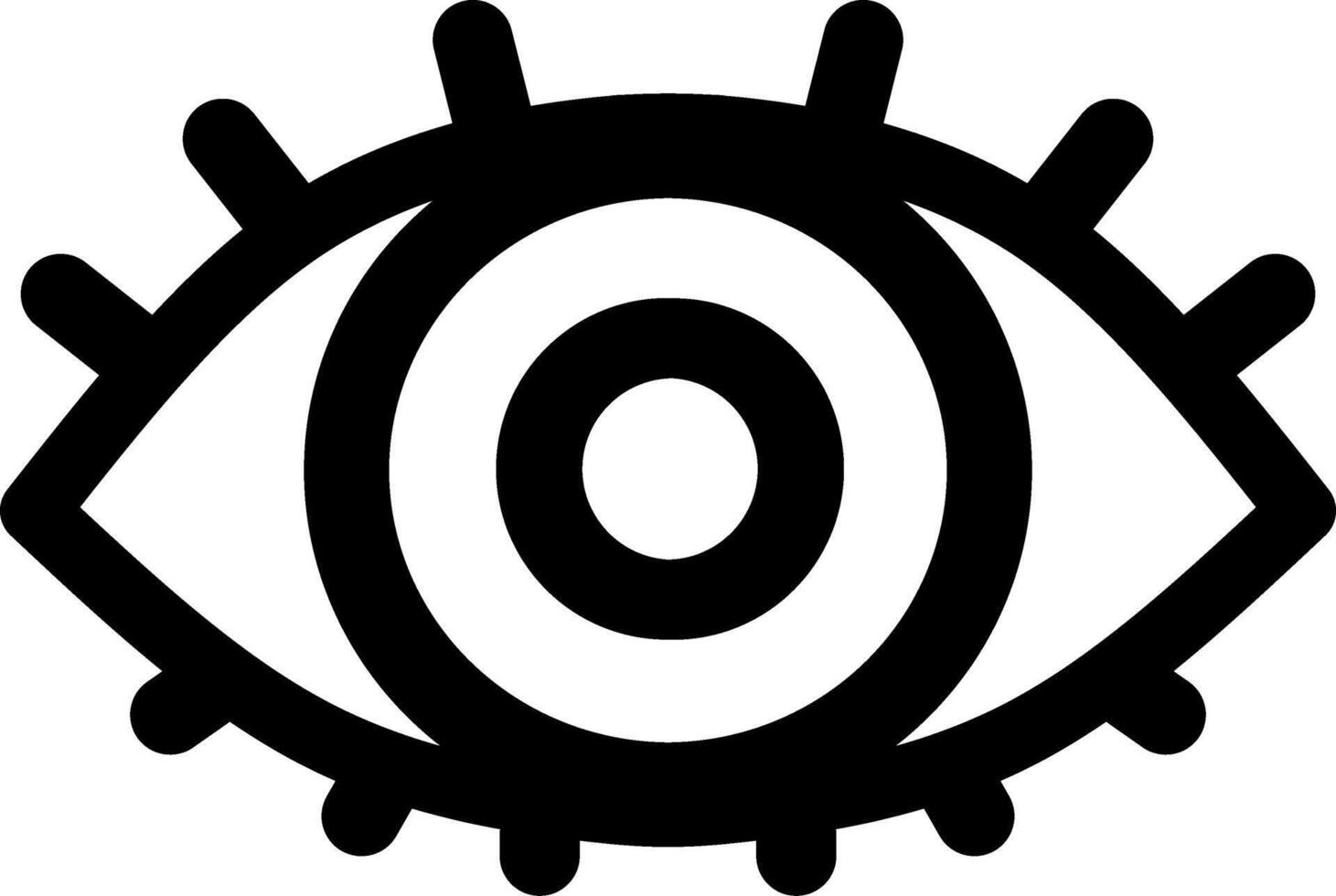Eye simple icons designed in filled, outline, line and stroke style. Perfect for visibility icon vector