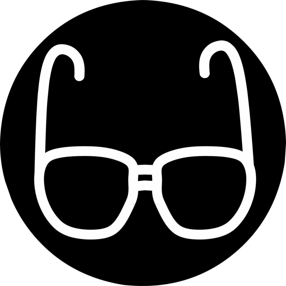 glasses black icon illustration. Editable stroke vector