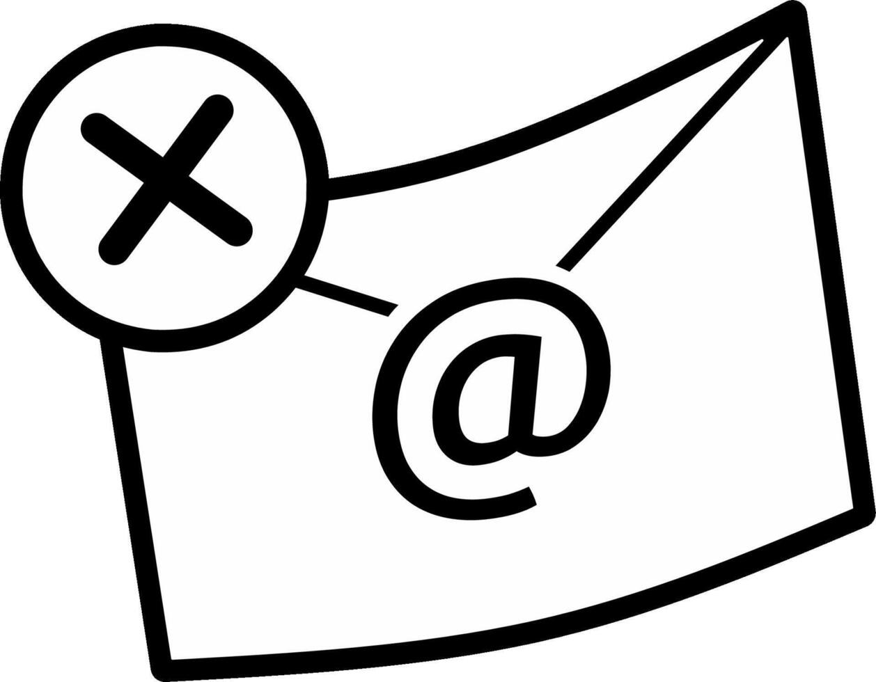 Email wrong or failed to sent. Reaching online audience with email marketing campaign, newsletter subscription, sending marketing message via email. Digital email marketing strategy. vector