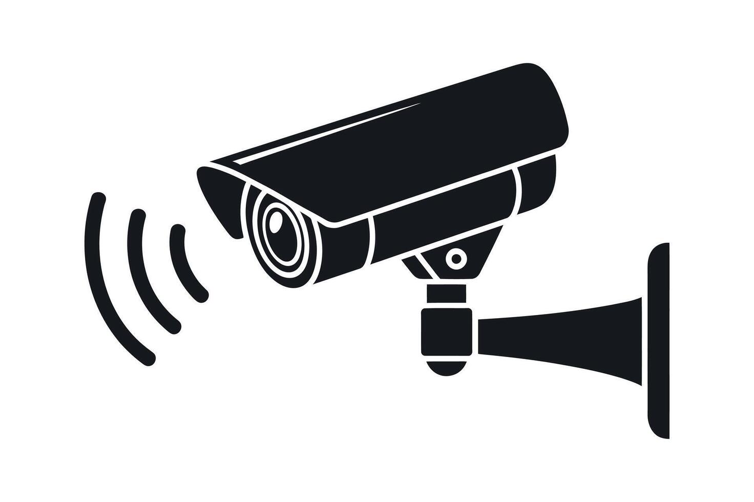 Security Camera Icon Illustration Wireless Surveillance System Monitoring Device vector