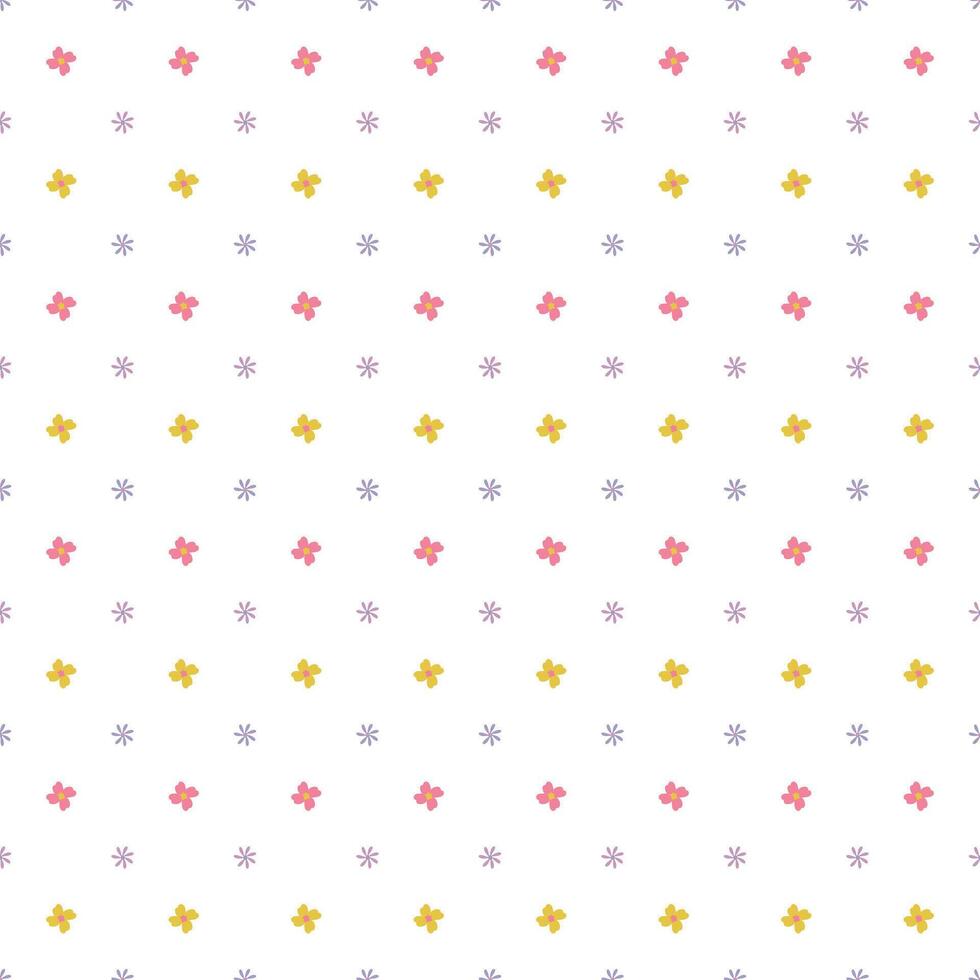 summer little flowers pattern vector