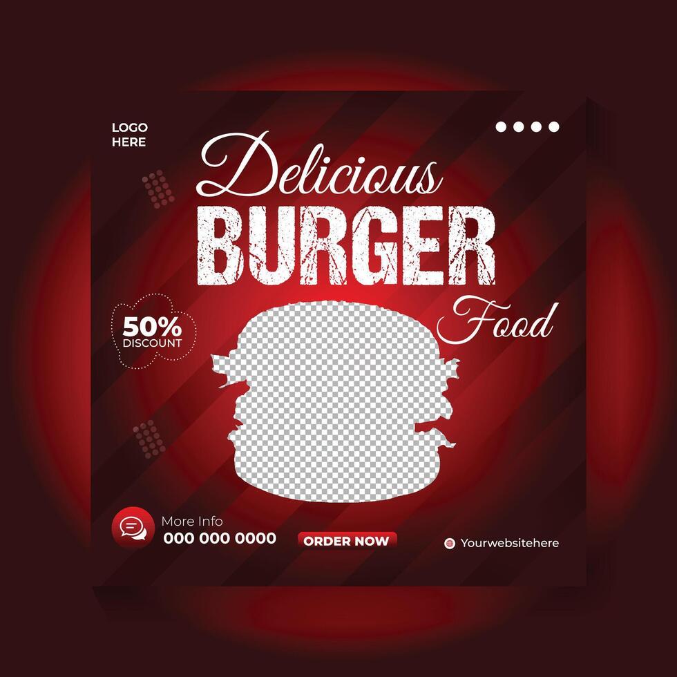 Creative Social Media Post Design Template vector