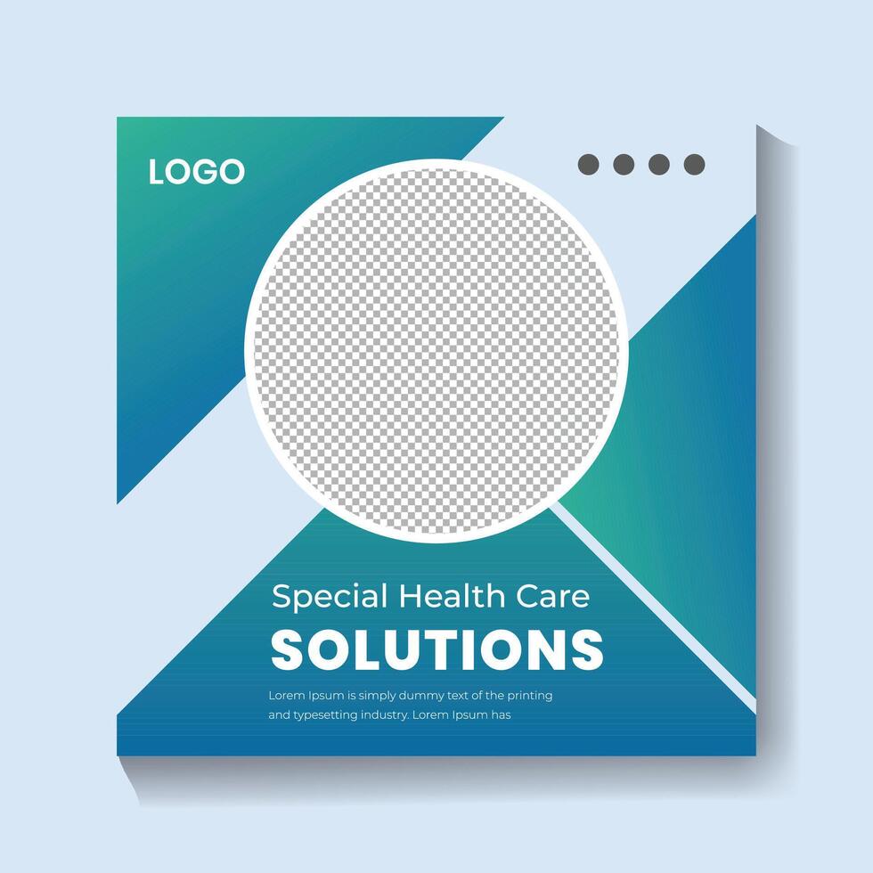 Medical Social Media Post Ideas for Specialized Healthcare Solutions Design vector
