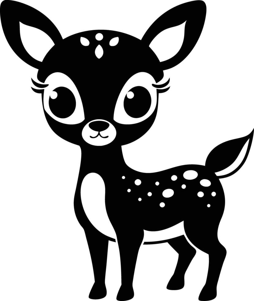 Cute deer clipart illustration vector