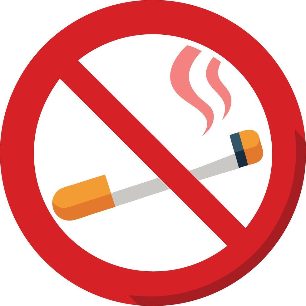 No smoking sign on white background vector